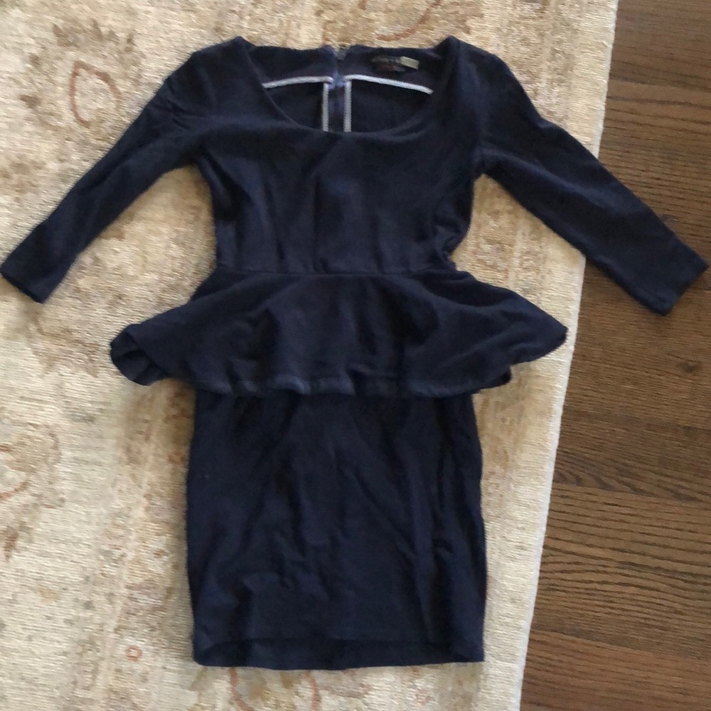 Alice + Olivia navy peplum dress